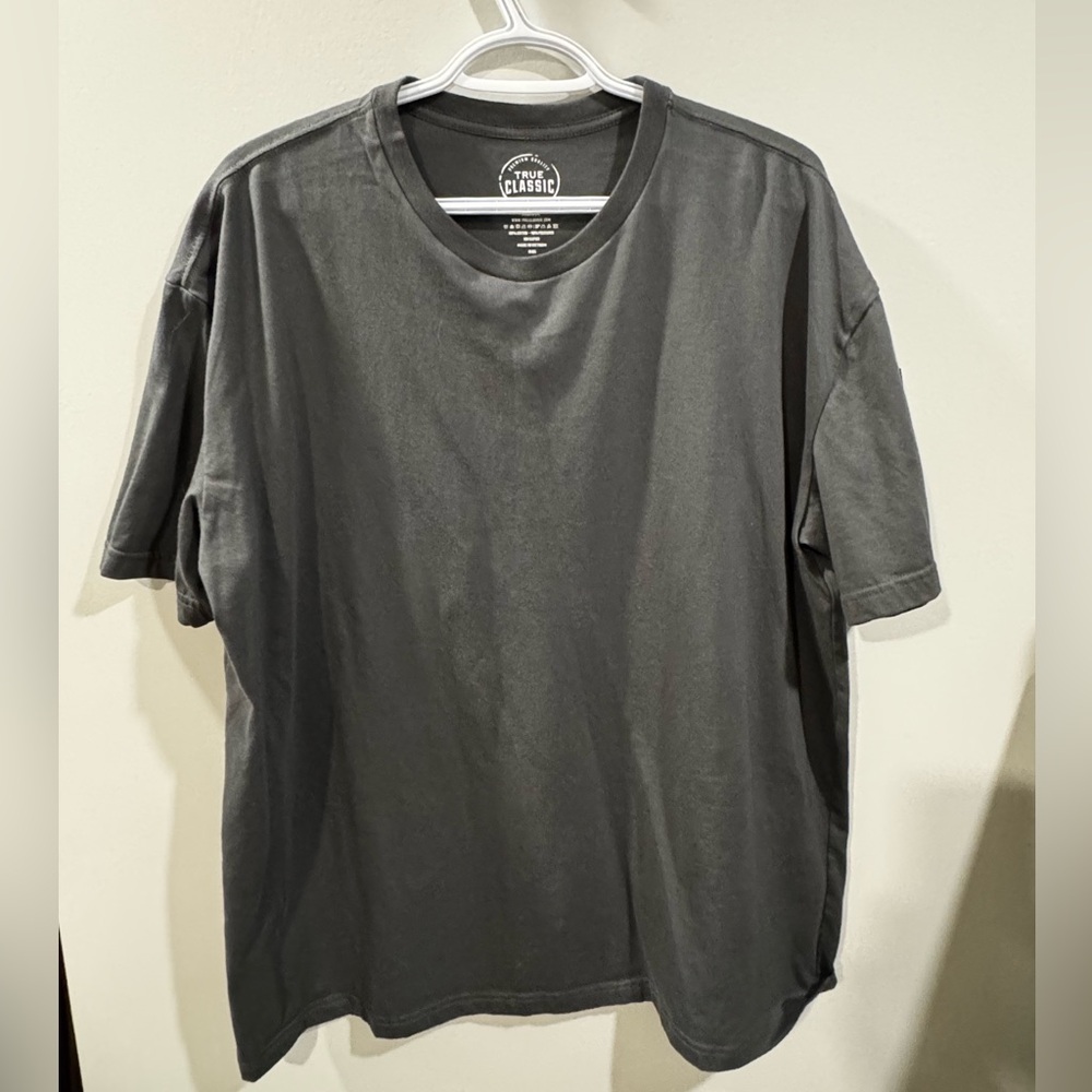 True Classic Tee 2XL - Charcoal Grey - Fitted Premium Crew Neck